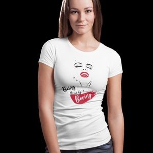 Is Boring Premium T-Shirt White Size S-XL